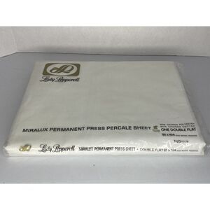 Lady Pepperell Vintage Double‎ Bed Flat Sheet NIP Percale White